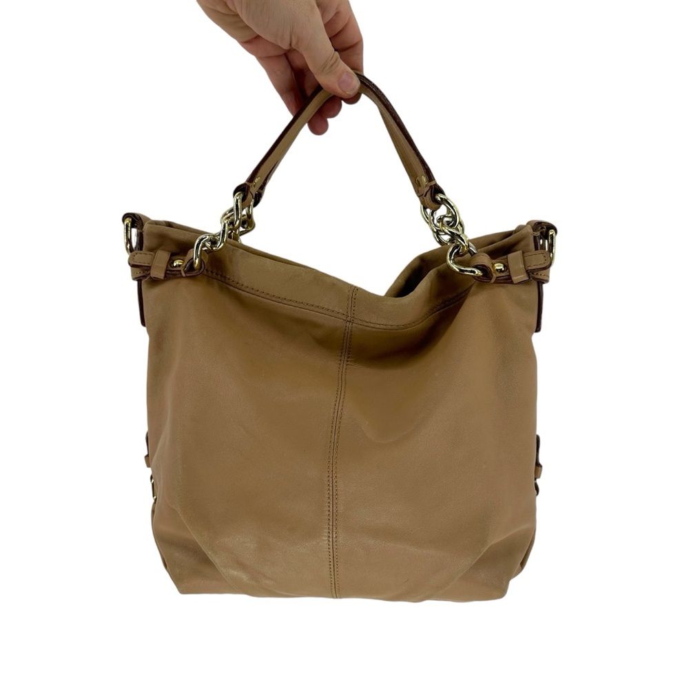 COACH Brooke 14142 Soft Tan Pebbled Leather Hobo Satchel Tote Handbag - Picture 4 of 17